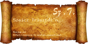 Szeicz Trisztán névjegykártya